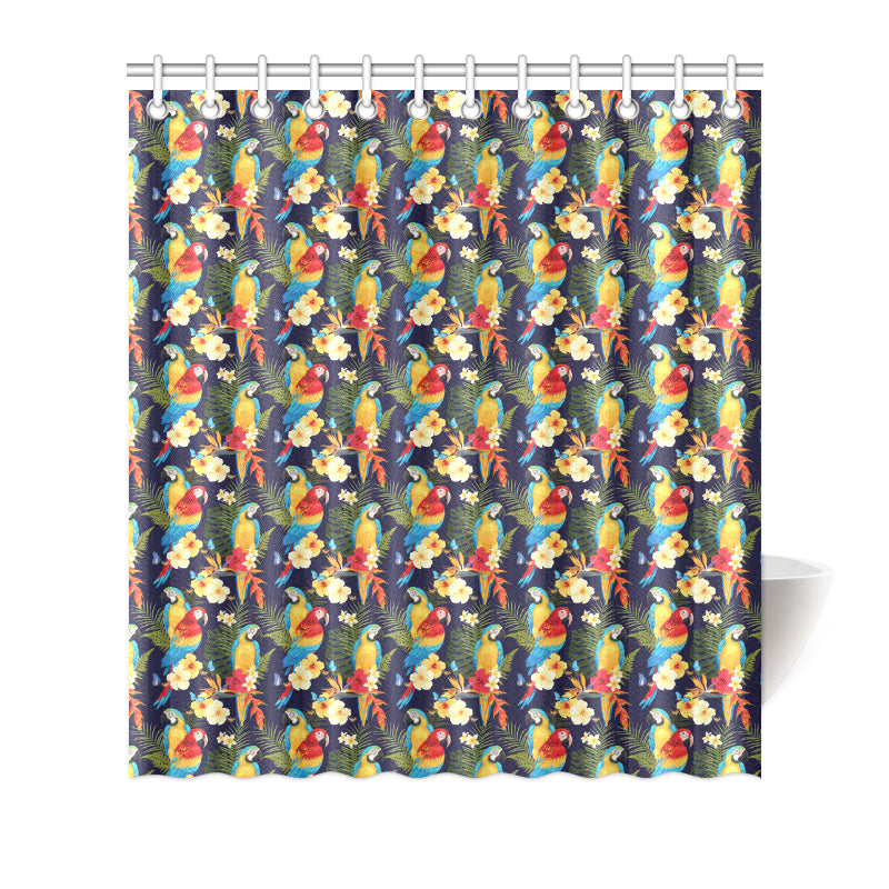 Parrot Themed Design Shower Curtain