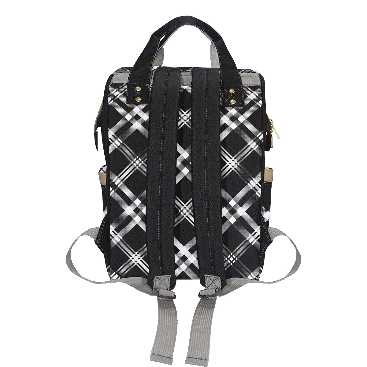 Madras Pattern Print Design 03 Diaper Bag Backpack