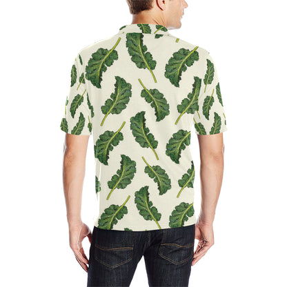 Kale Pattern Print Design 03 Men Polo Shirt