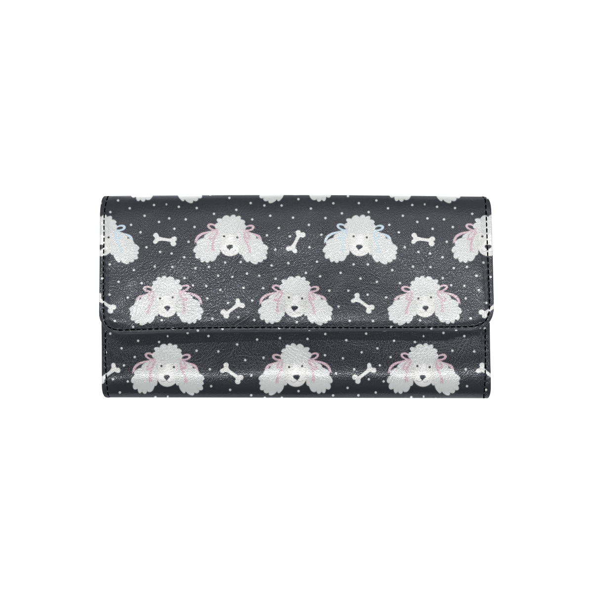 Poodle Pattern Print Design A03 Women's Trifold Wallet
