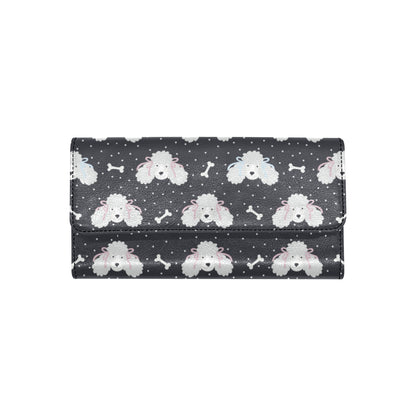 Poodle Pattern Print Design A03 Women's Trifold Wallet