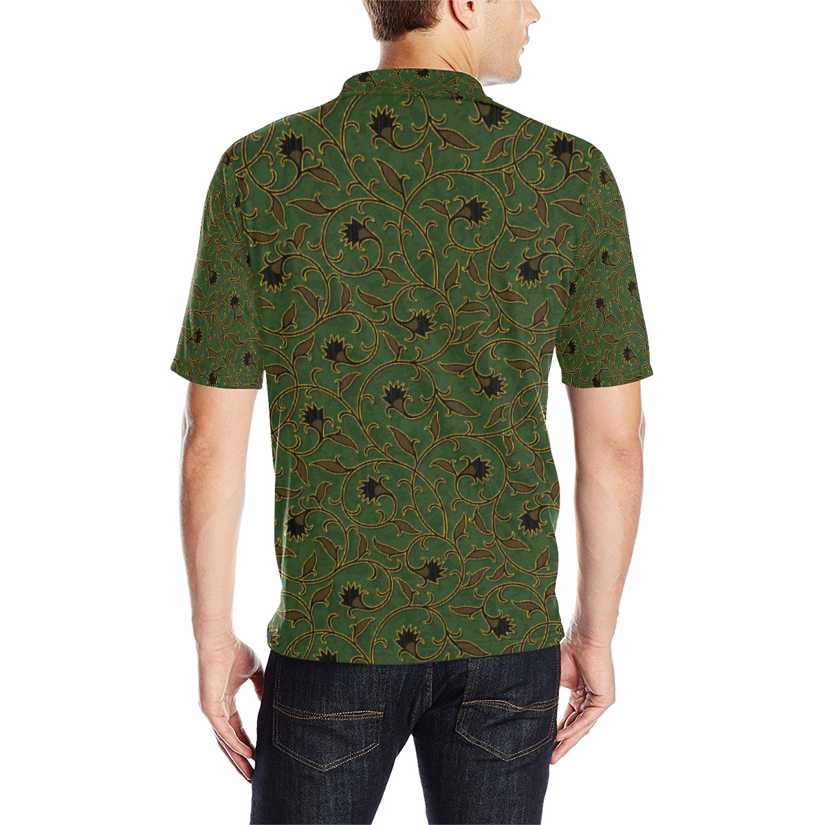 Brocade Pattern Print Design 02 Men Polo Shirt