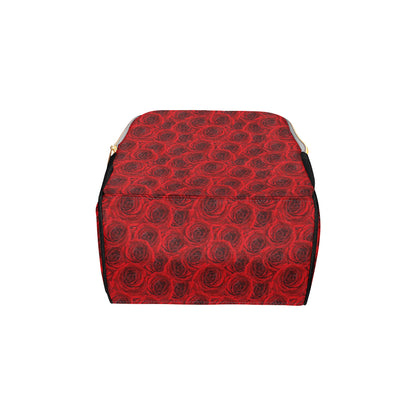 Rose Red Pattern Print Design RO04 Diaper Bag Backpack