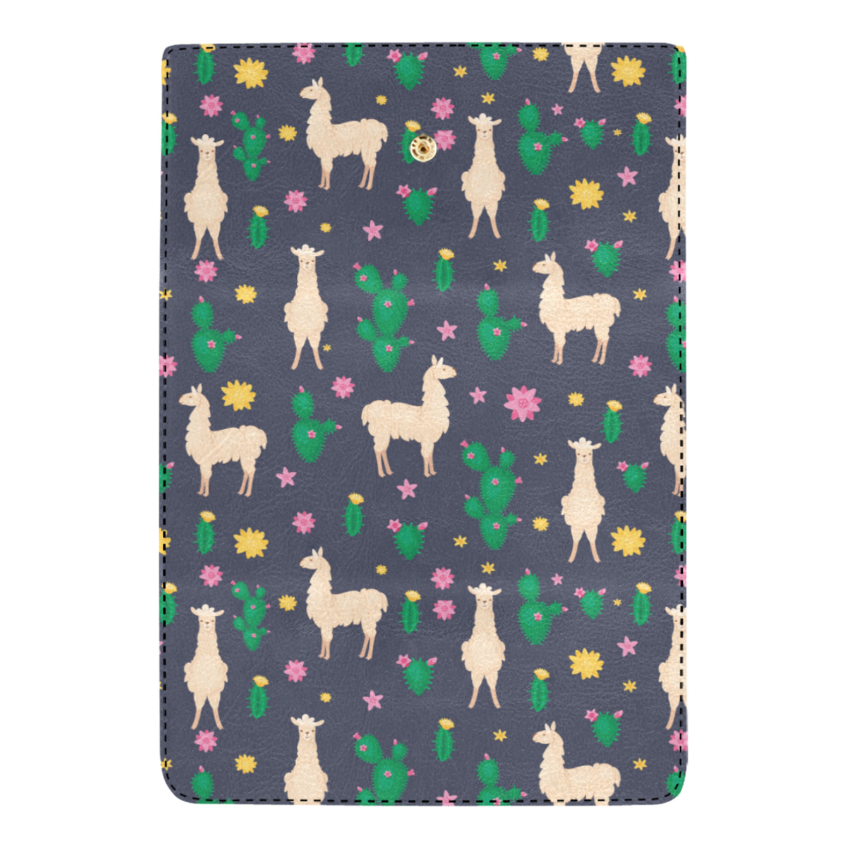 Llama Cactus Pattern Print Design 012 Women's Trifold Wallet