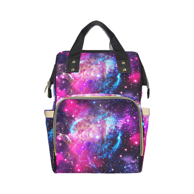 Galaxy Night Purple Space Print Diaper Bag Backpack