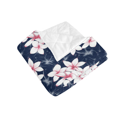 Plumeria Pattern Print Design PM017 Premium Quilt
