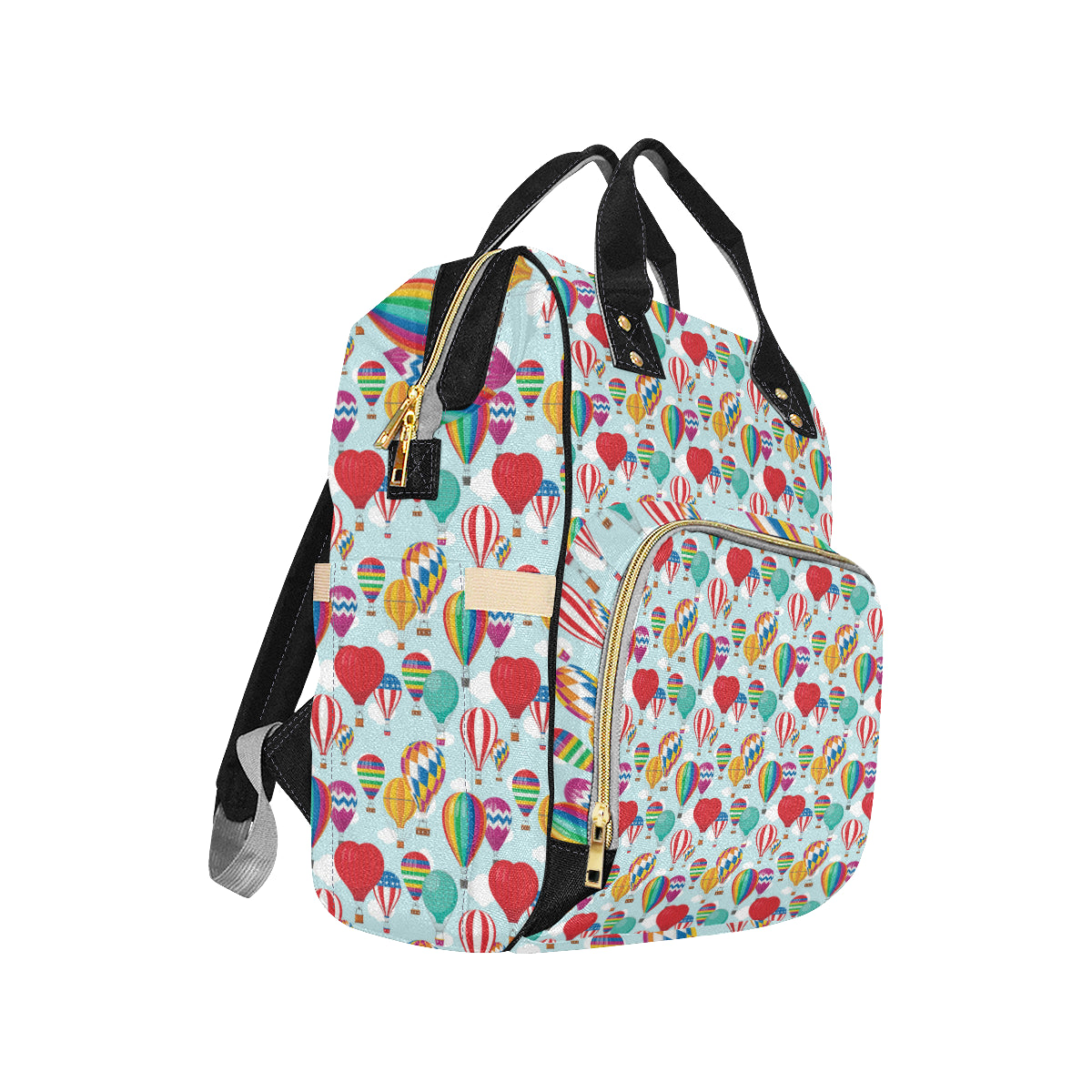 Ballon Pattern Print Design 07 Diaper Bag Backpack