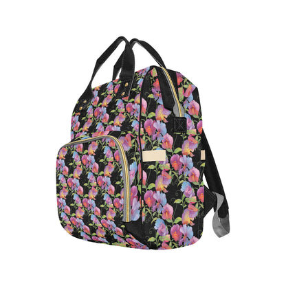 Peony Pattern Print Design PE012 Diaper Bag Backpack