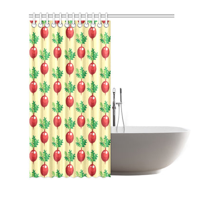 Radish Pattern Print Design A02 Shower Curtain