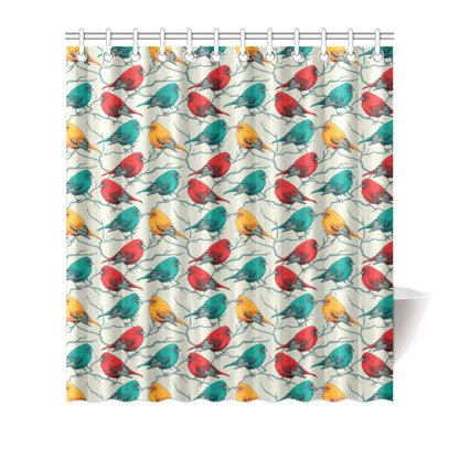 Birds Pattern Print Design 04 Shower Curtain