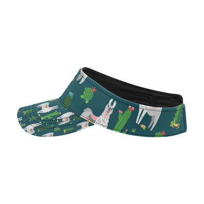 Llama Cactus Pattern Print Design 013 Unisex Sun Visor