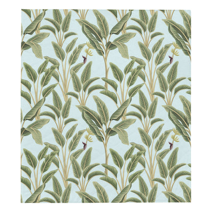 Banana Leaf Pattern Print Design BL03 Premium Quilt