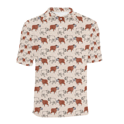 Bulldogs Pattern Print Design 04 Men Polo Shirt