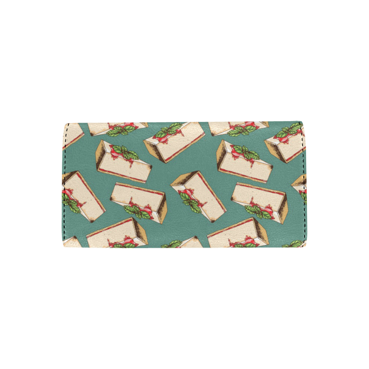 Cheesecake Pattern Print Design CK02 Women's Trifold Wallet