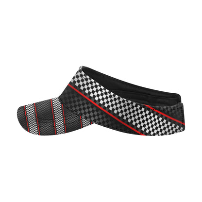 Checkered Flag Red Line Style Unisex Sun Visor