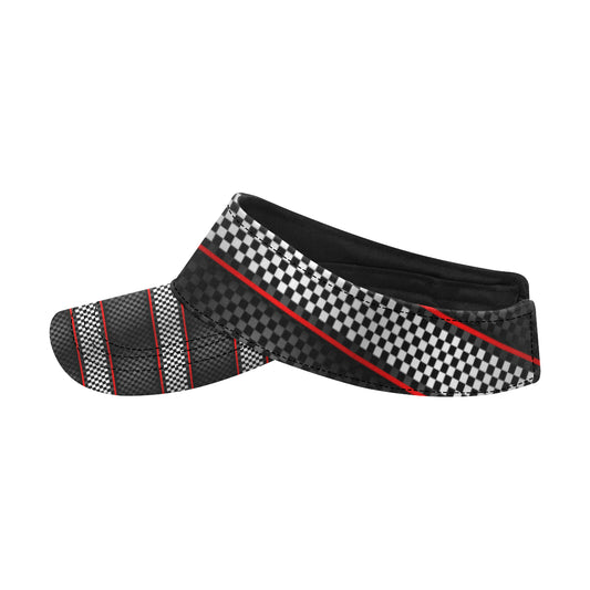 Checkered Flag Red Line Style Unisex Sun Visor