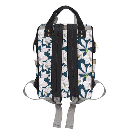 Amaryllis Pattern Print Design 01 Diaper Bag Backpack