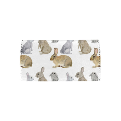 Rabbit Pattern Print Design 02 Women's Trifold Wallet