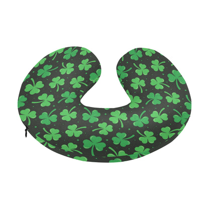 Clover Pattern Print Design 04 U-Shaped Travel Neck Pillow