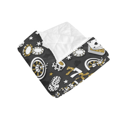 Casino Pattern Print Design 05 Premium Quilt