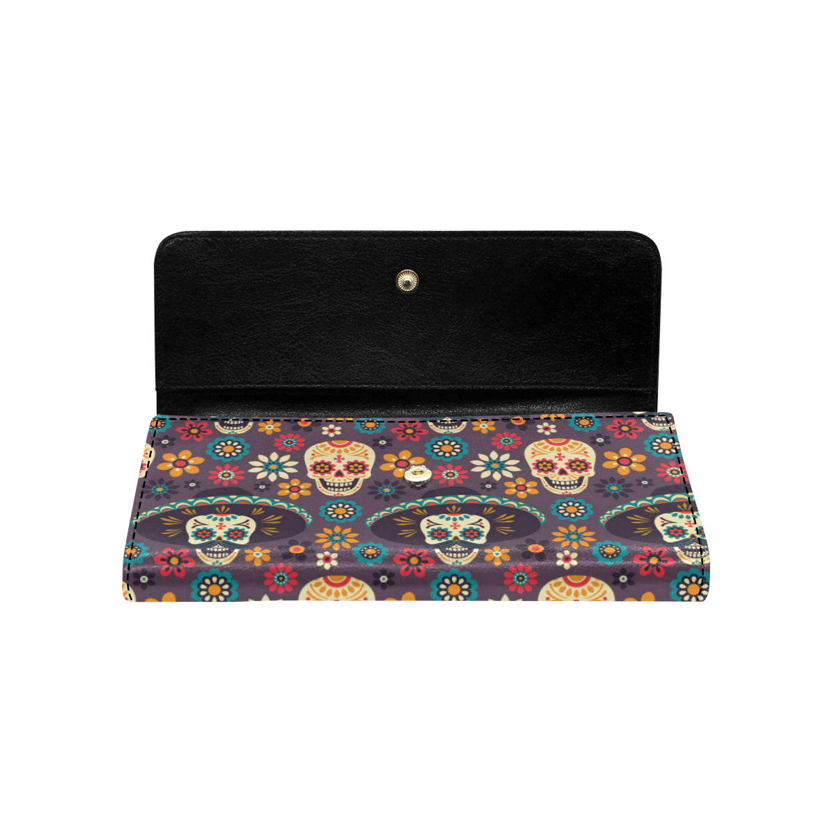 sugar skull Maxican Pattern Women's Trifold Wallet