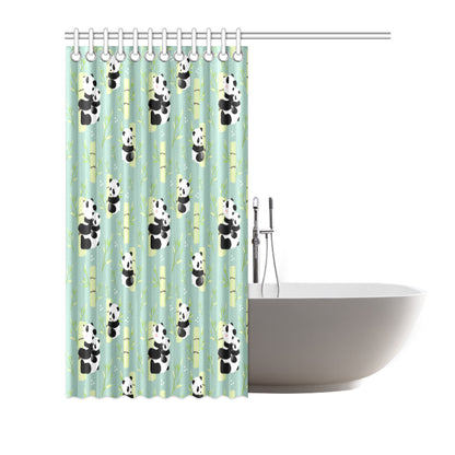 Panda Pattern Print Design A03 Shower Curtain