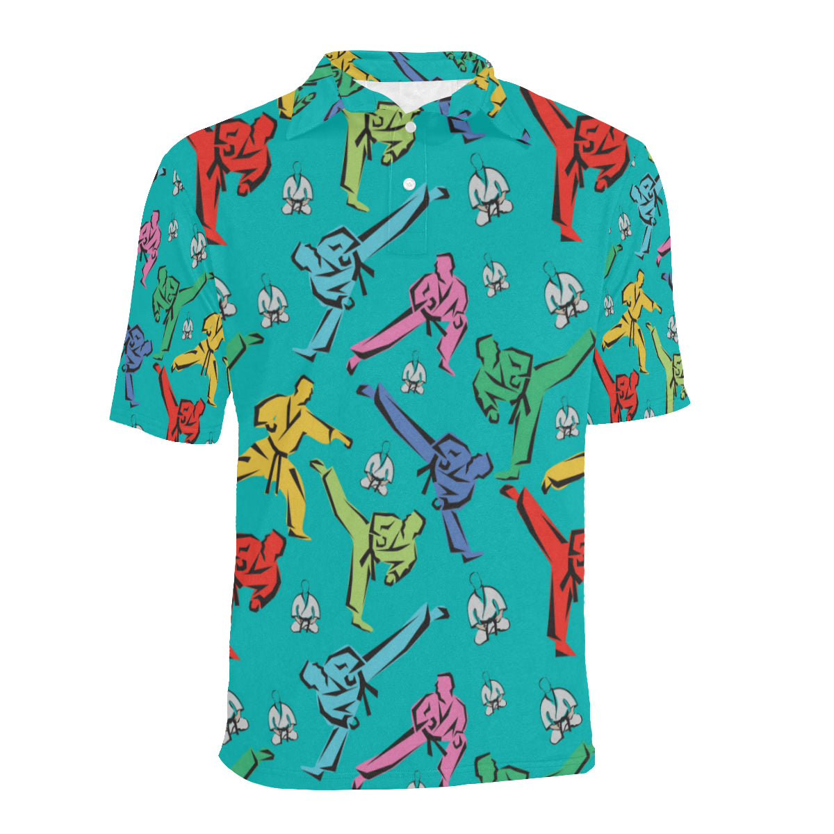 Judo Pattern Print Design 01 Men Polo Shirt