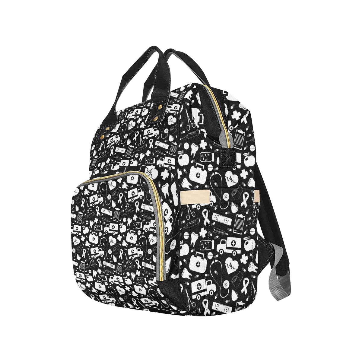 Medical Pattern Print Design 01 Diaper Bag Backpack