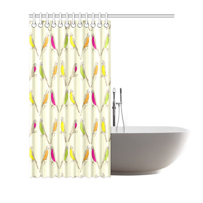Parakeet Pattern Print Design A01 Shower Curtain