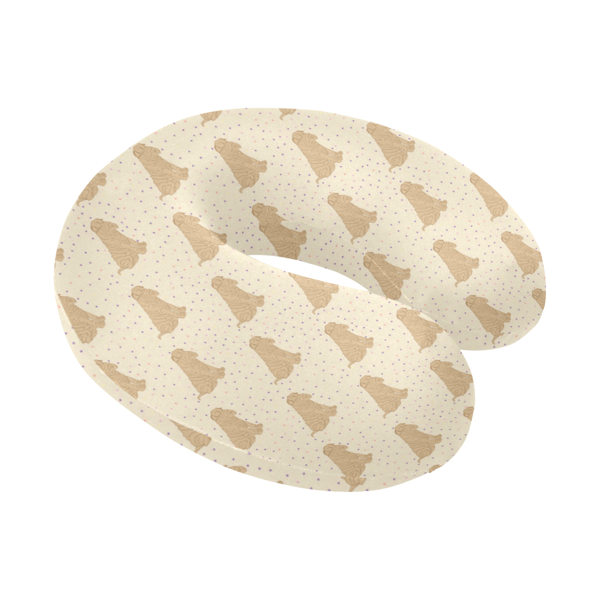 Chinese Shar Pei Pattern Print Design 01 U-Shaped Travel Neck Pillow