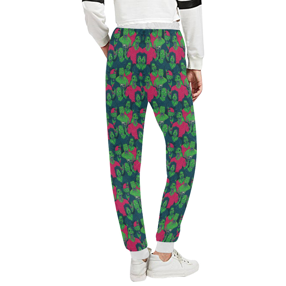 Zombie Themed Design Pattern Print Unisex Sweatpants