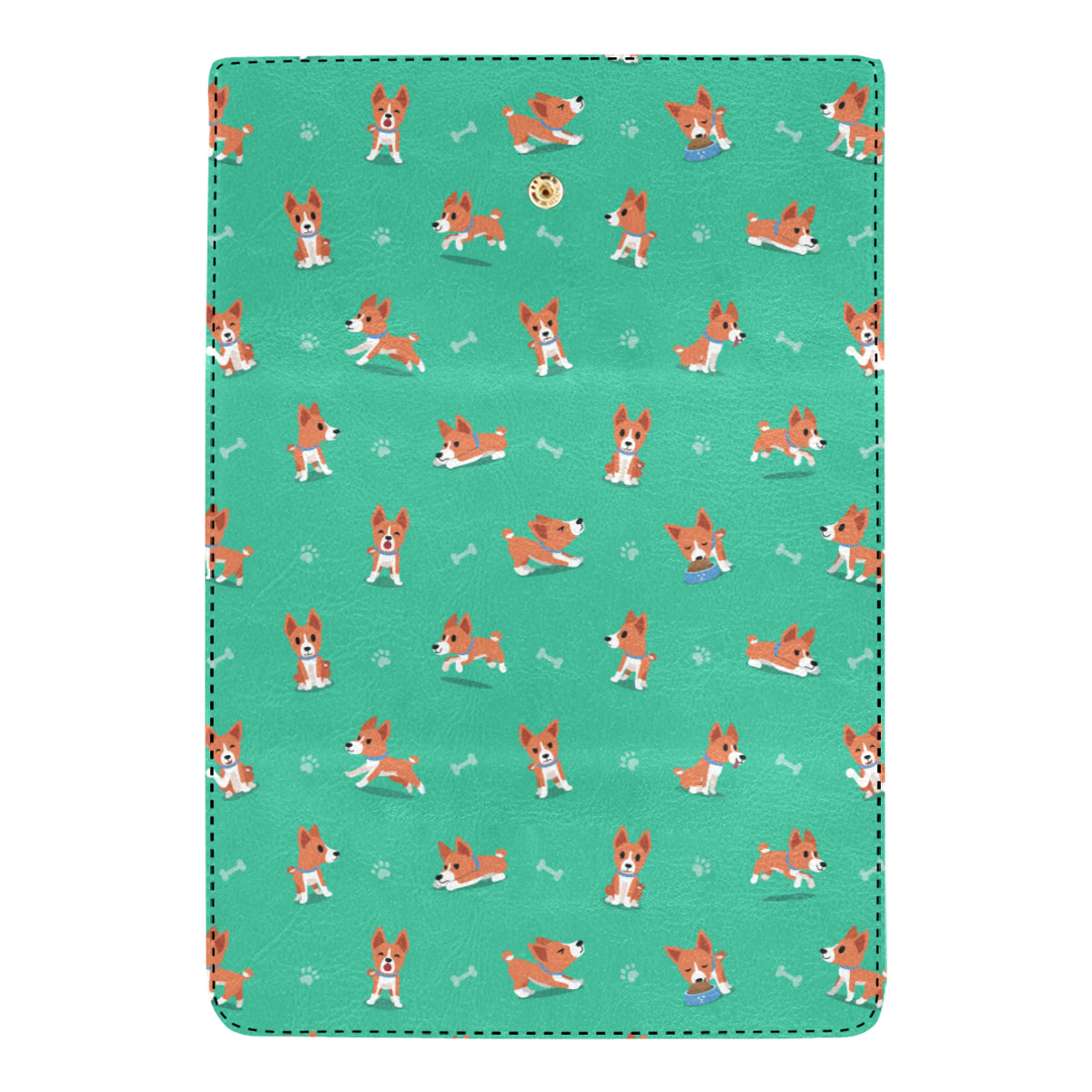 Basenji Pattern Print Design 02 Women's Trifold Wallet