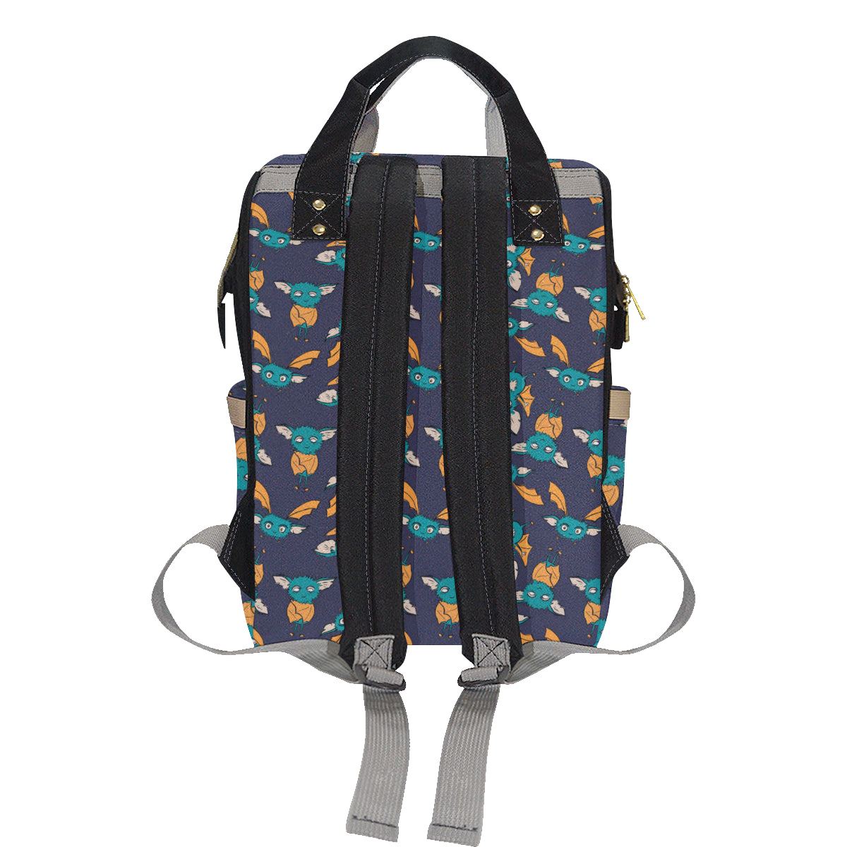 Bat Pattern Print Design 07 Diaper Bag Backpack