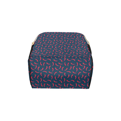 Chilli Pepper Pattern Print Design 03 Diaper Bag Backpack