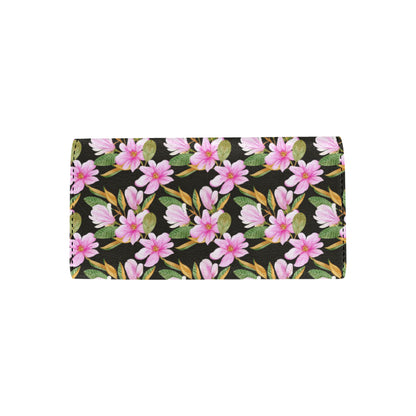 Magnolia Pattern Print Design MAG08 Women's Trifold Wallet