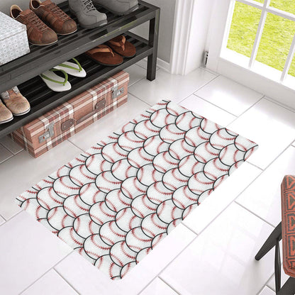 Baseball Pattern Rubber Doormat