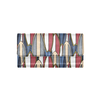 Surf board Pattern Women's Trifold Wallet