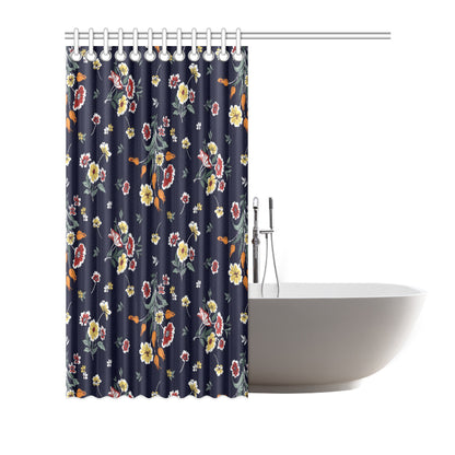 Summer Floral Pattern Print Design SF01 Shower Curtain