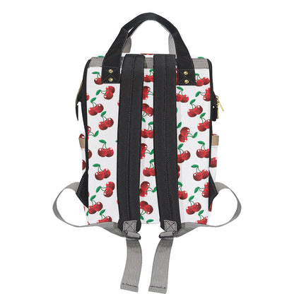 Cherry Pattern Print Design 01 Diaper Bag Backpack