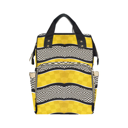 Checkered Pattern Print Design 02 Diaper Bag Backpack