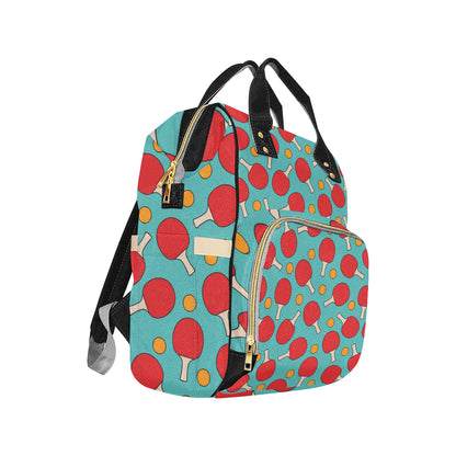 Ping Pong Pattern Print Design A01 Diaper Bag Backpack