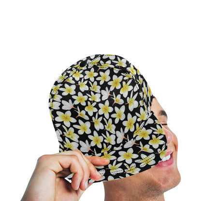 Yellow Plumeria Hawaiian Flowers Snapback Cap