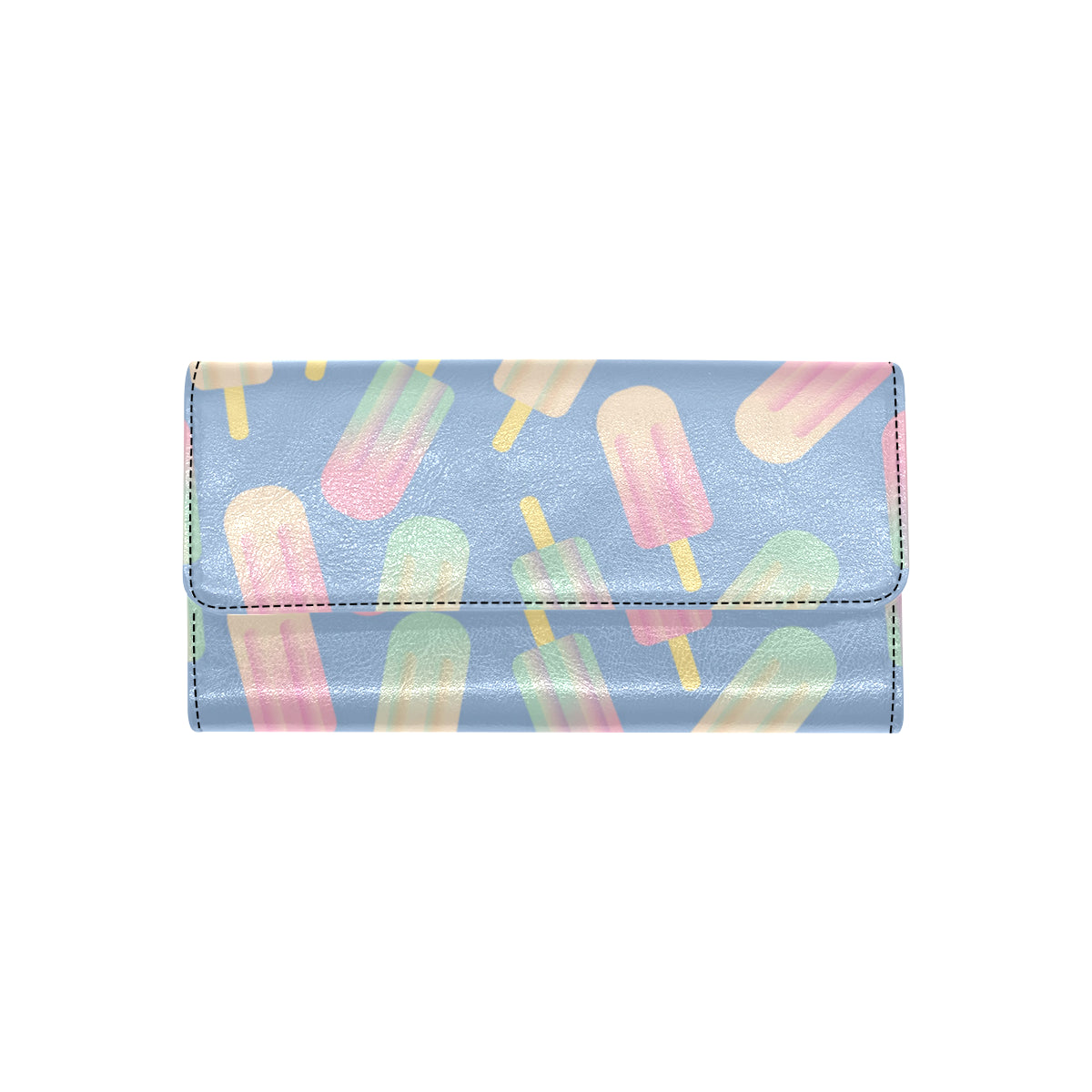 Ice Cream Pattern Print Design 05 Women's Trifold Wallet
