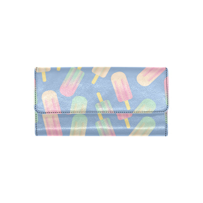 Ice Cream Pattern Print Design 05 Women's Trifold Wallet