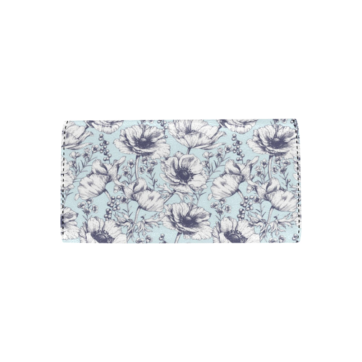 Anemone Pattern Print Design 02 Women's Trifold Wallet