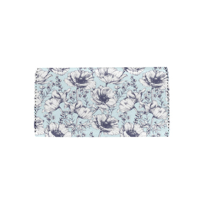 Anemone Pattern Print Design 02 Women's Trifold Wallet
