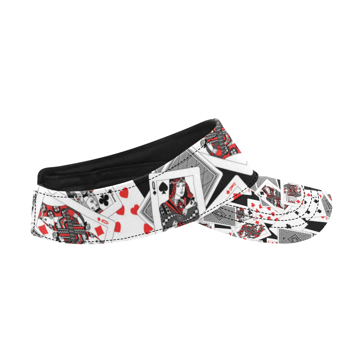 Poker Cards Pattern Print Design A04 Unisex Sun Visor