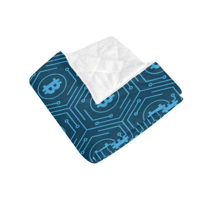 Cryptocurrency Pattern Print Design 04 Premium Quilt
