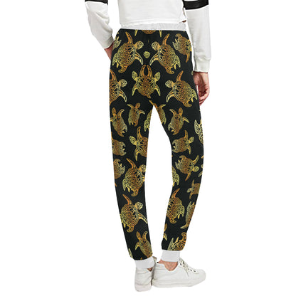 Gold Tribal Turtle Polynesian Themed Unisex Sweatpants