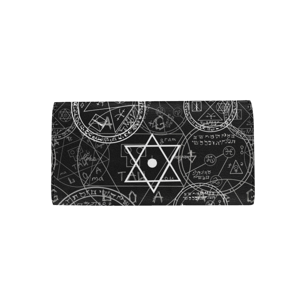 Pentagram Pattern Print Design A01 Women's Trifold Wallet